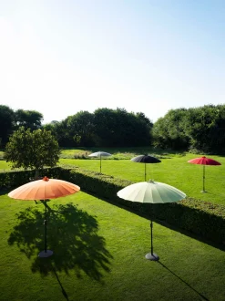 Parasol|ohgreen Mid pole Verona d250cm zwart-oranje