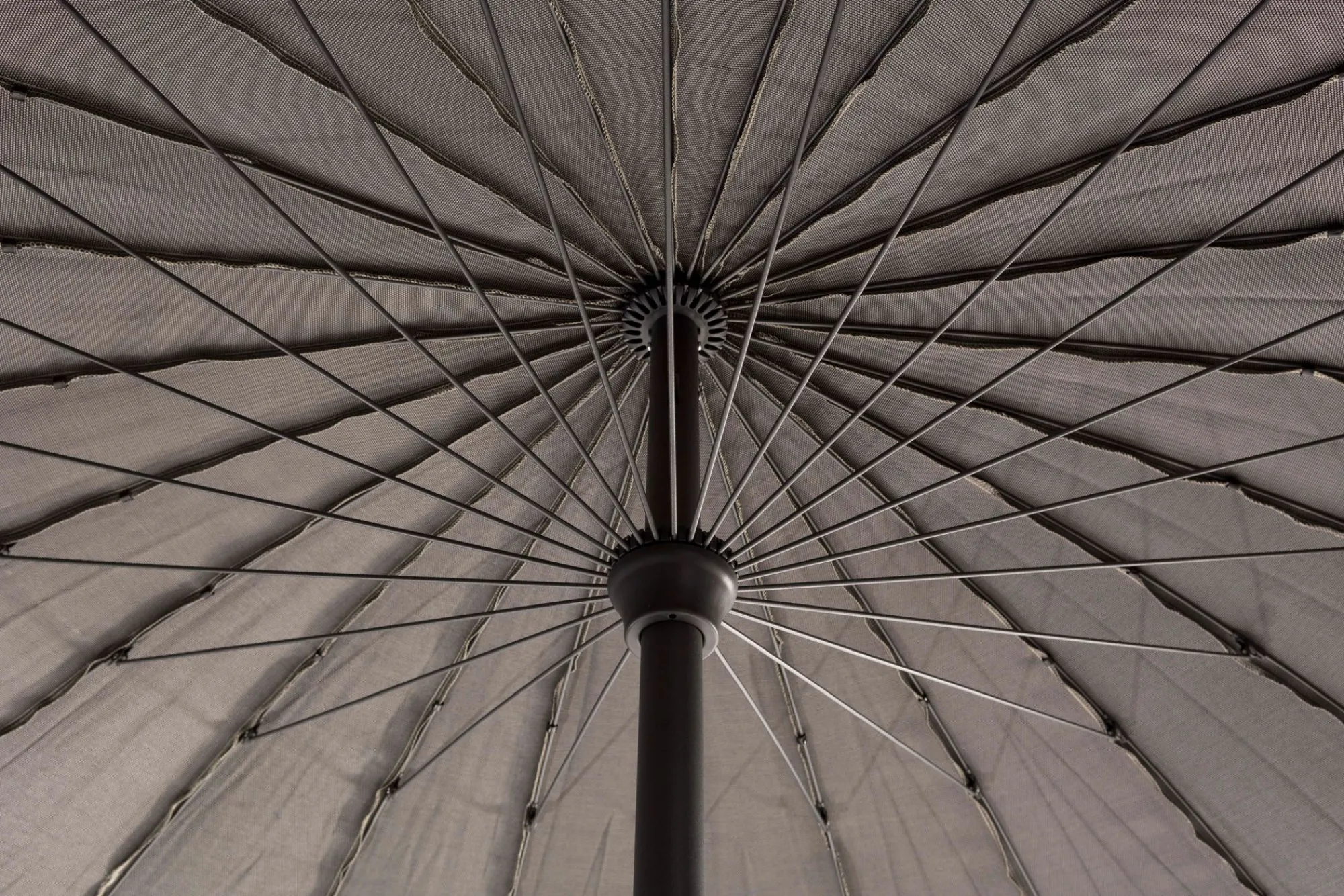 Parasol|ohgreen Mid pole Verona d250cm zwart-zwart