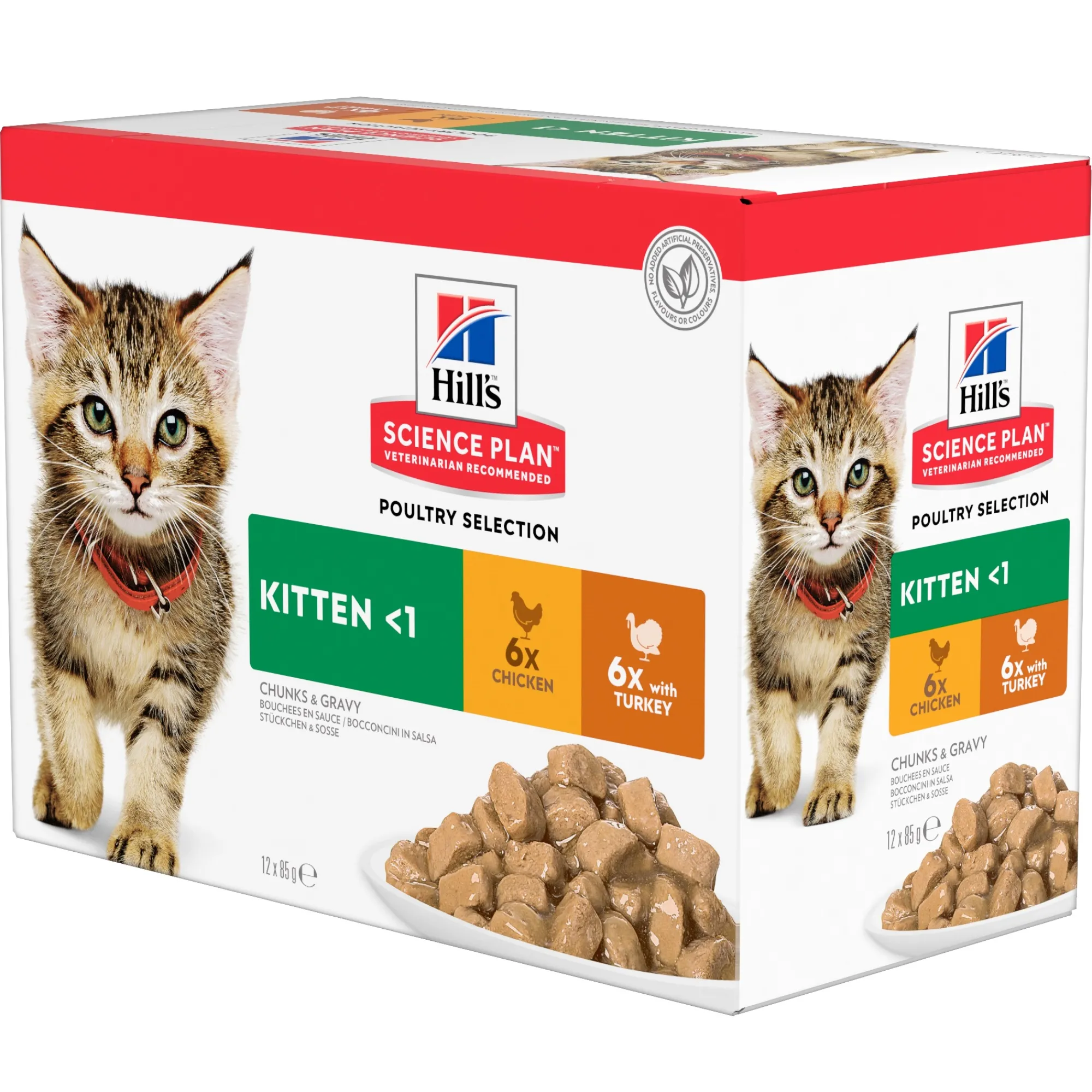 Kat Voeding|ohgreen Natvoer voor katten science plan kitten kip en kalkoen 85g multipack