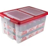 Sfeermakers|Ecocheques|ohgreen Nesta kerst box 51l met trays voor 40 kerstballen tr rood
