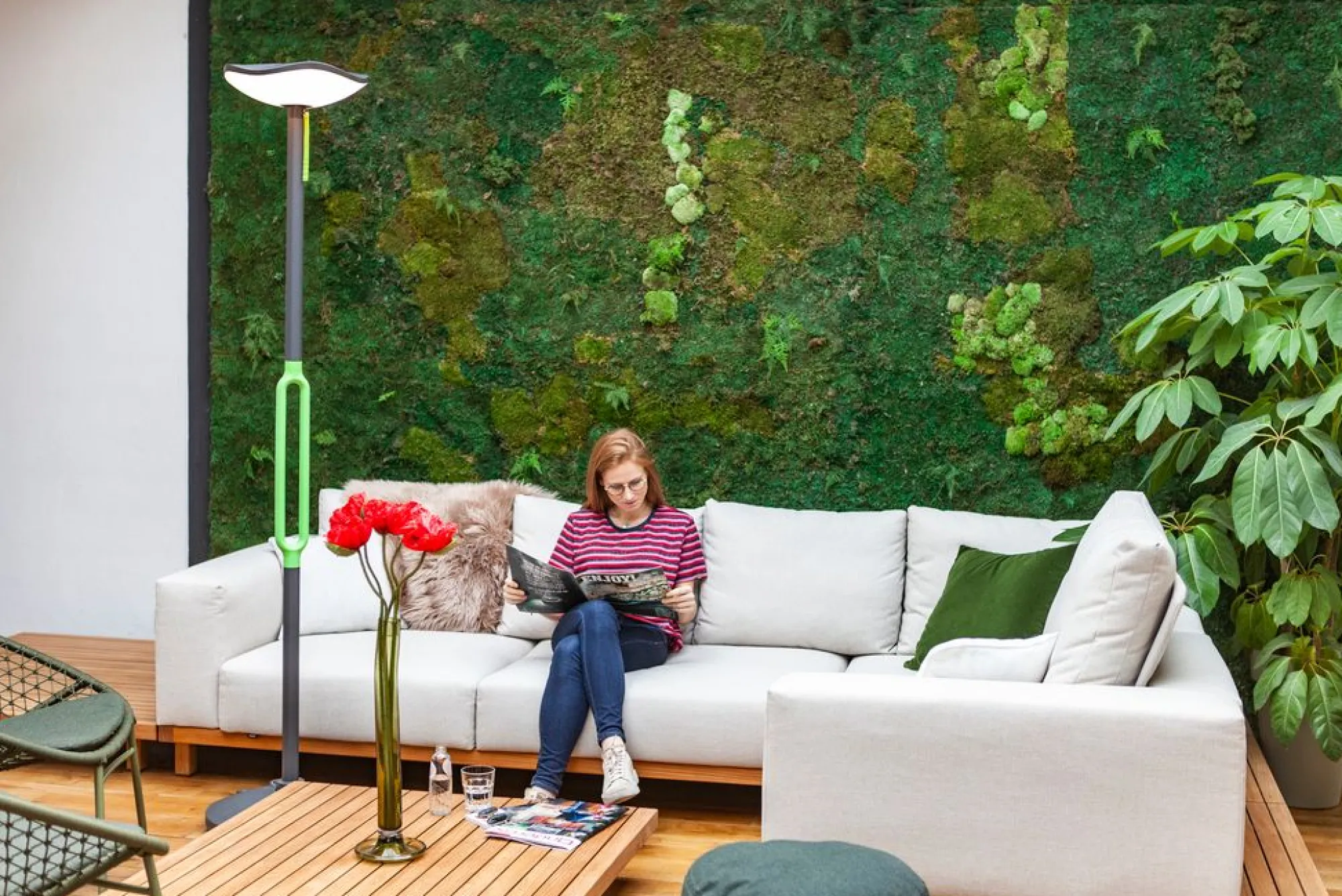 Verlichting|Ecocheques|ohgreen Poppy solar lamp grijs led 8w