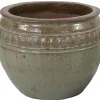 Aardewerk|ohgreen Pot bol geglazuurd d41h34