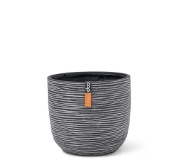 Potten En Vazen|ohgreen Pot bol Rib 9x8