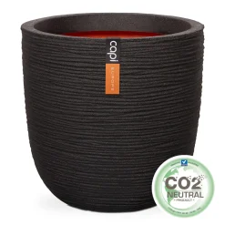 Kunststof|Ecocheques|ohgreen Pot bol rib 43x41 zwart