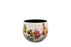 Potten En Vazen|ohgreen Pot floral white d15 h13