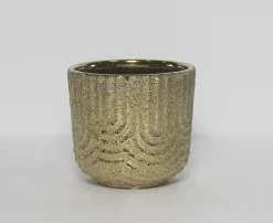 Potten En Vazen|ohgreen Pot plating gold 12x11cm
