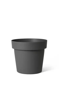 Kunststof|Ecocheques|ohgreen Pot rond happy 25 cm antraciet