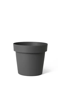 Kunststof|Ecocheques|ohgreen Pot rond happy 14 cm antraciet