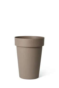 Kunststof|Ecocheques|ohgreen Pot rond happy hoog 40h 50 taupe