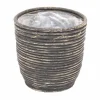 Potten En Vazen|ohgreen Pot round balloon stripe bw d24h24cm