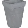 Metaal|ohgreen Pot zinc vierkant hoog old look 32x50