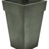 Metaal|ohgreen Pot zink vintage groen hoog w32h50