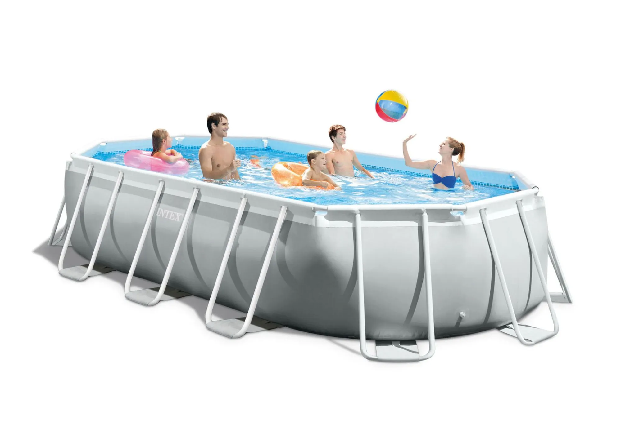 Zwemmen|ohgreen Prism frame oval pool set 503x274x122cm