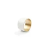 In En Rond De Keuken|ohgreen Servetring 5cm wit/goud Centro - set/4