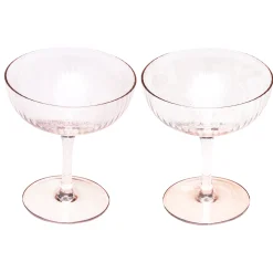 Servies|ohgreen Set van 2 champagne coupes amber