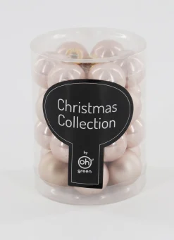 Kerstballen|ohgreen Set van 24 kerstballen