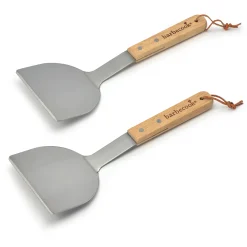 Accessoires En Onderhoud|Ecocheques|ohgreen Set van 2 plancha spatels uit rvs en hout 31cm FSC 100%