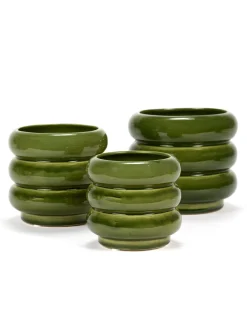 Potten En Vazen|ohgreen Sixties Sierpot l 14,5x14,5x12,5 groen