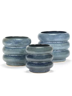 Potten En Vazen|ohgreen Sixties Sierpot m 12,5x12,5x11,5 blauw