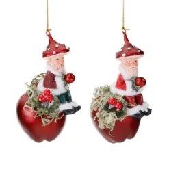 Kerstornamenten|ohgreen Sneeuwwitje kerstman appelornament