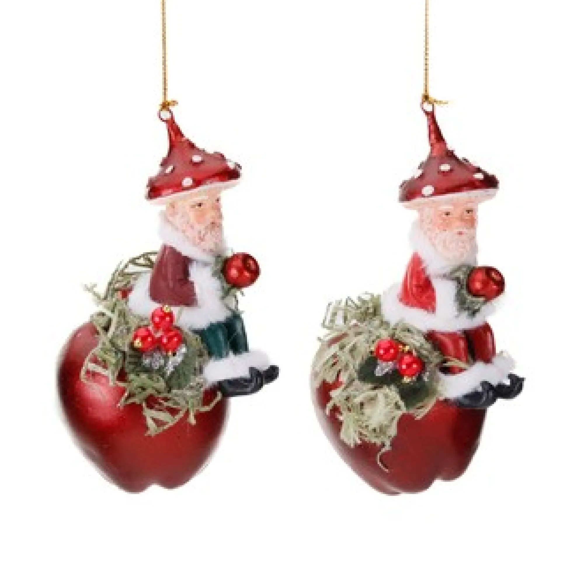 Kerstornamenten|ohgreen Sneeuwwitje kerstman appelornament