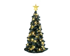 Lemax Kerstdorpen|ohgreen Snowy christmas tree clear light