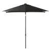 Parasol|ohgreen Staparasol miami 210x150 zwart-grijs