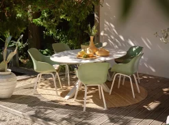 Tuinmeubelen|Ecocheques|ohgreen Stoel Le Soleil wit/groen