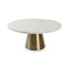 Servies|ohgreen Taartplateau 30xh14 marmer wit