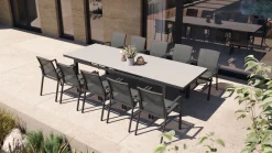 Tuinmeubelen|ohgreen Tafel Albin 220-280x100cm antraciet/keramiek