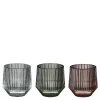 Sfeermakers|ohgreen Theelicht houder glas groen roze 3 assorti - h8xd8cm