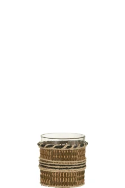 Sfeermakers|ohgreen Theelichthouder glas bruin/beige