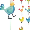 Decoratie|ohgreen Tuinprikker haan en kip 69cm