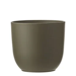 Potten En Vazen|ohgreen Tusca pot rond groen - h23xd25cm