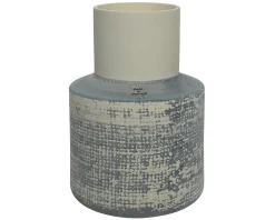 Potten En Vazen|ohgreen Vaas aardewerk 22cm blauw