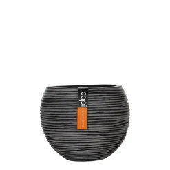 Potten En Vazen|ohgreen Vaas bol Rib 28x25