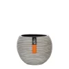 Potten En Vazen|ohgreen Vaas bol Rib 18x15