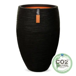 Kunststof|Ecocheques|ohgreen Vaas deluxe rib 40x60 zw