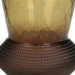 Potten En Vazen|ohgreen Vaas glas bruin 12x12x22.5cm
