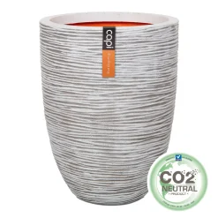 Kunststof|Ecocheques|ohgreen Vaas laag rib 36x47 ivr