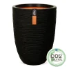 Kunststof|Ecocheques|ohgreen Vaas laag rib 36x47 zwt
