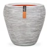 Kunststof|Ecocheques|ohgreen Vaas taps rond rib 42x38 ivoor