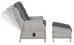 Tuinmeubelen|ohgreen Veracruz verstelbare relaxfauteuil met voetenbank