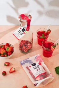 Apéro Moment|Drank|ohgreen Water twist aardbei zakje