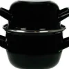 Koken|ohgreen Zwarte mosselpot Ø18 cm geschikt voor inductie