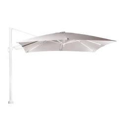Parasol|ohgreen Zweefparasol Fuga wit-licht grijs