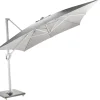 Parasol|ohgreen Zweefparasol Malaga wit-soft grijs